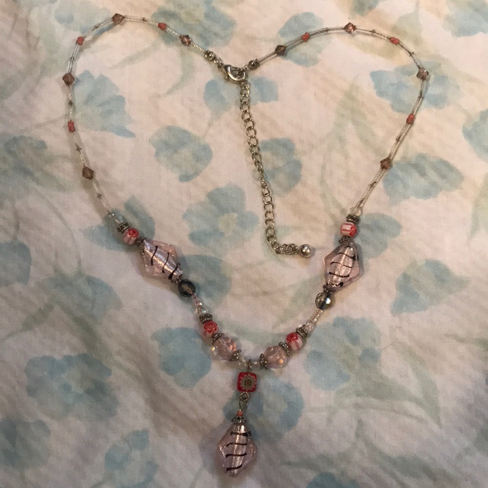 Beautiful Pink Beaded Necklace